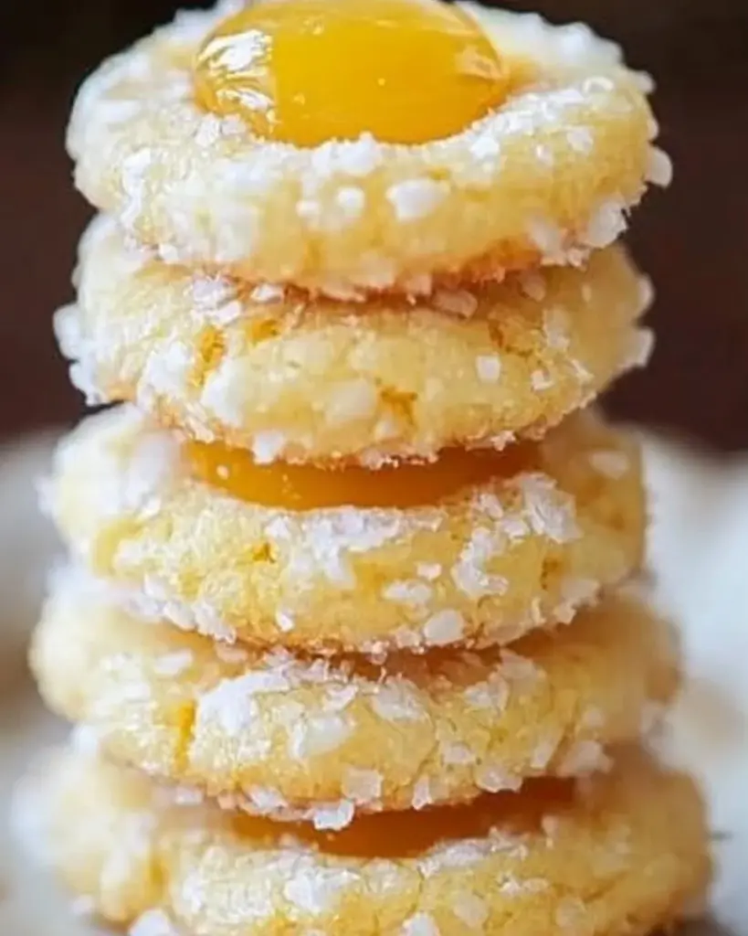 Delicious tropical thumbprint cookies topped with fruity jam