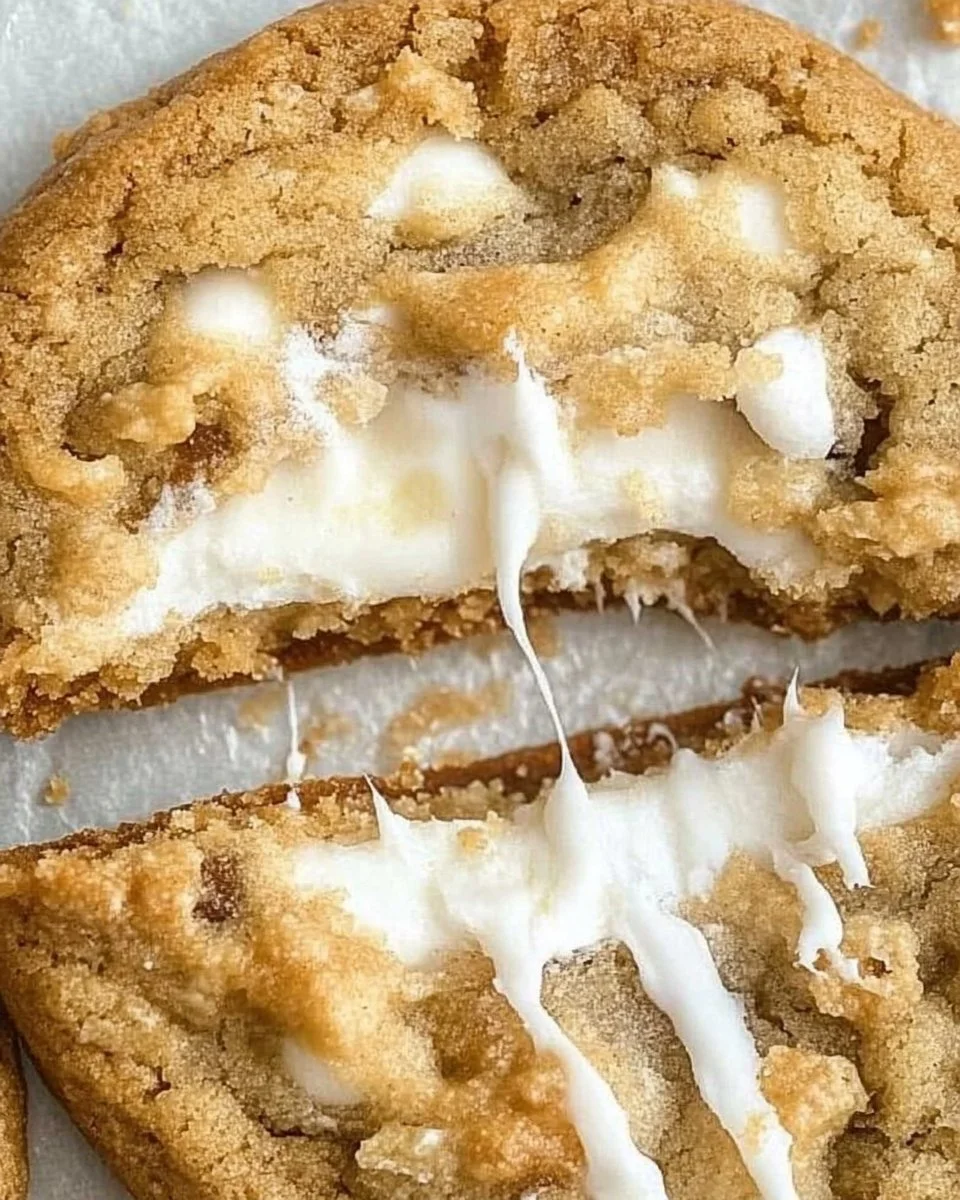 Brown Butter Marshmallow Crispy Cookies