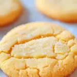 Freshly baked cornbread cookies on a rustic wooden table
