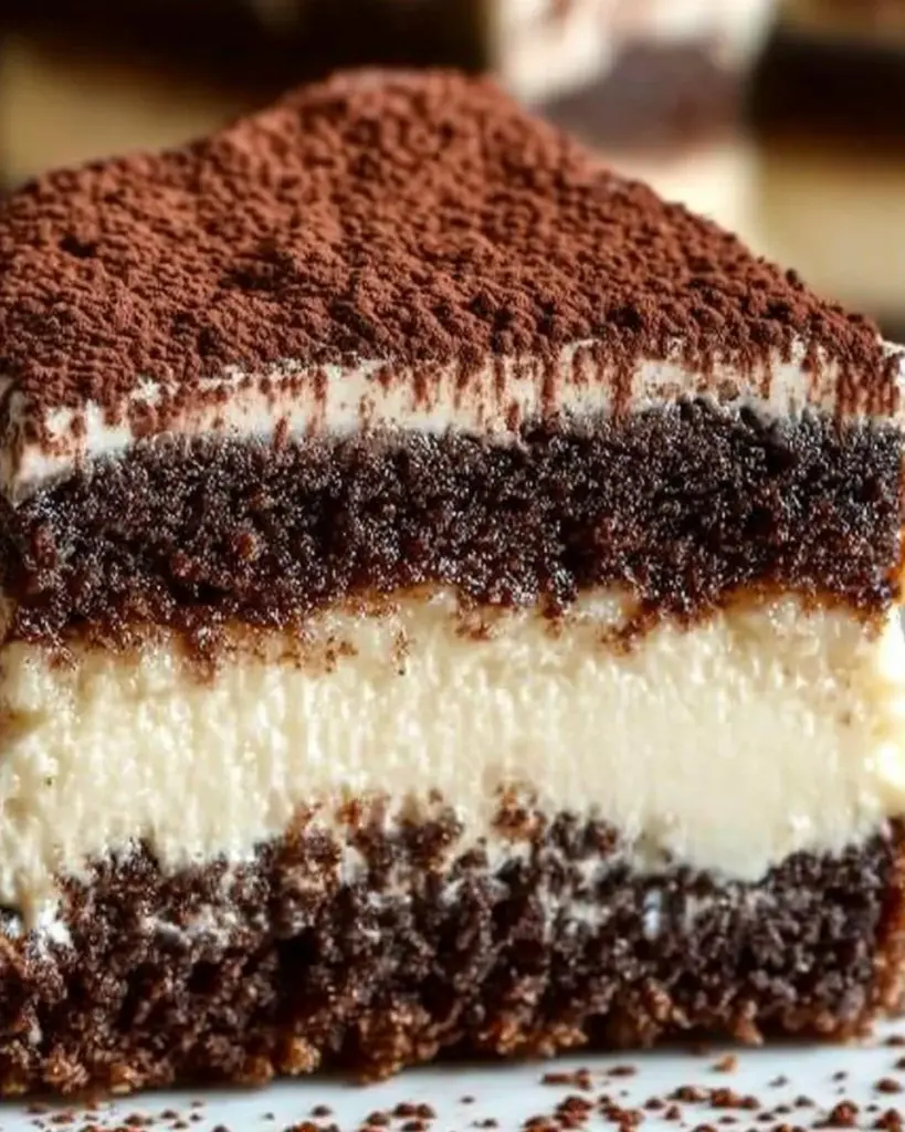 Delicious gluten-free tiramisu brownies with rich coffee flavor