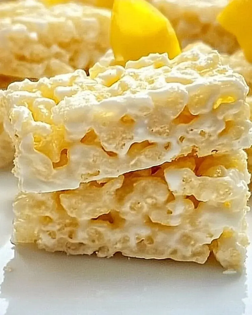 Lemon Rice Krispy Treats with a zesty twist on a classic snack