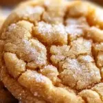 Crinkly crackly butter toffee sugar cookies displayed on a plate