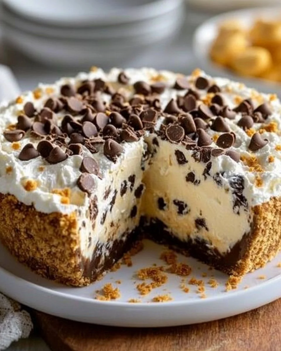 Decadent Chocolate Chip Cannoli Pie with a Zesty Twist: Crowd-Pleasing No-Bake Dessert