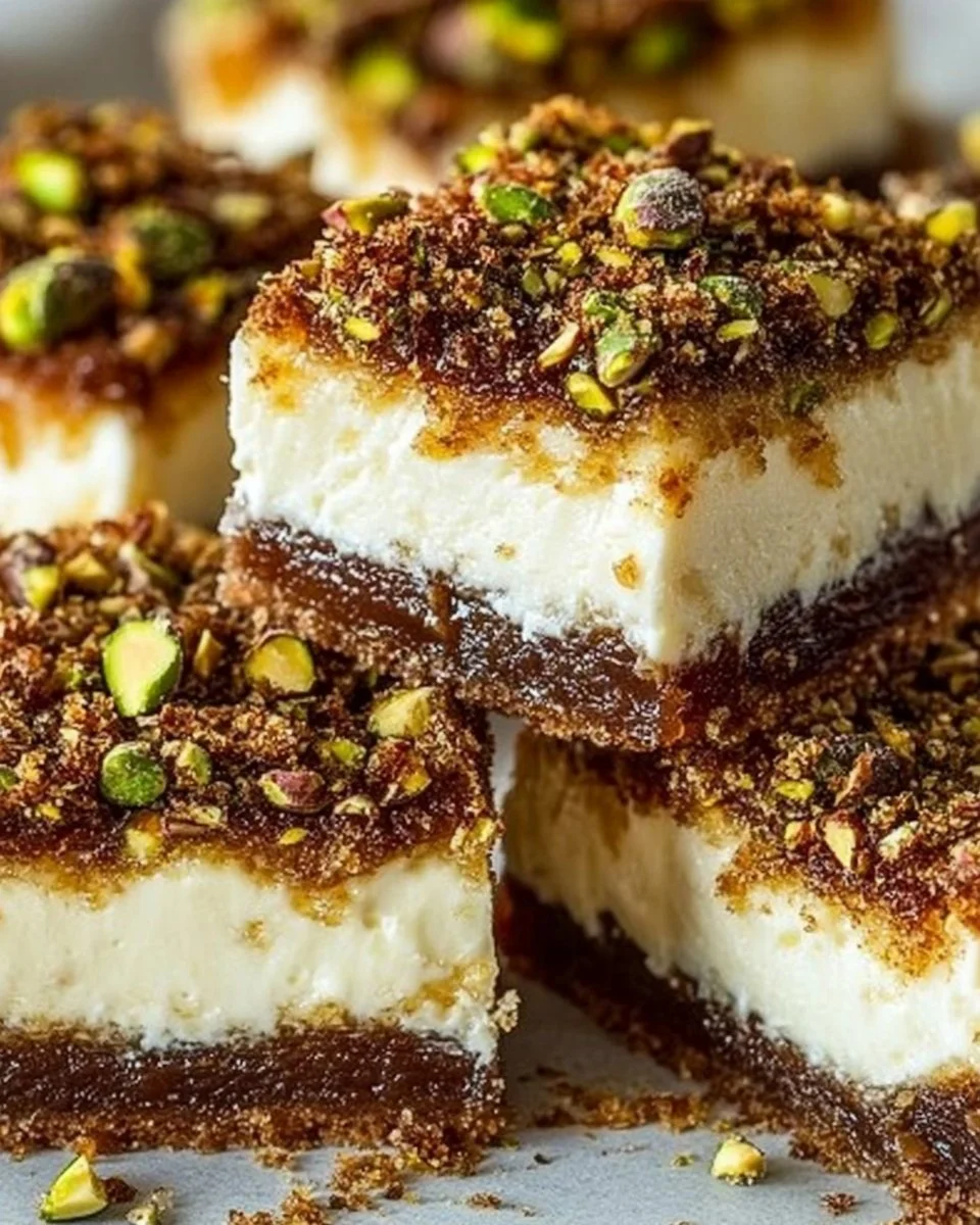 Greek Honey Pistachio Cheesecake Bars pistachio cheesecake Greek Honey Pistachio Cheesecake Bars: Creamy Delight!