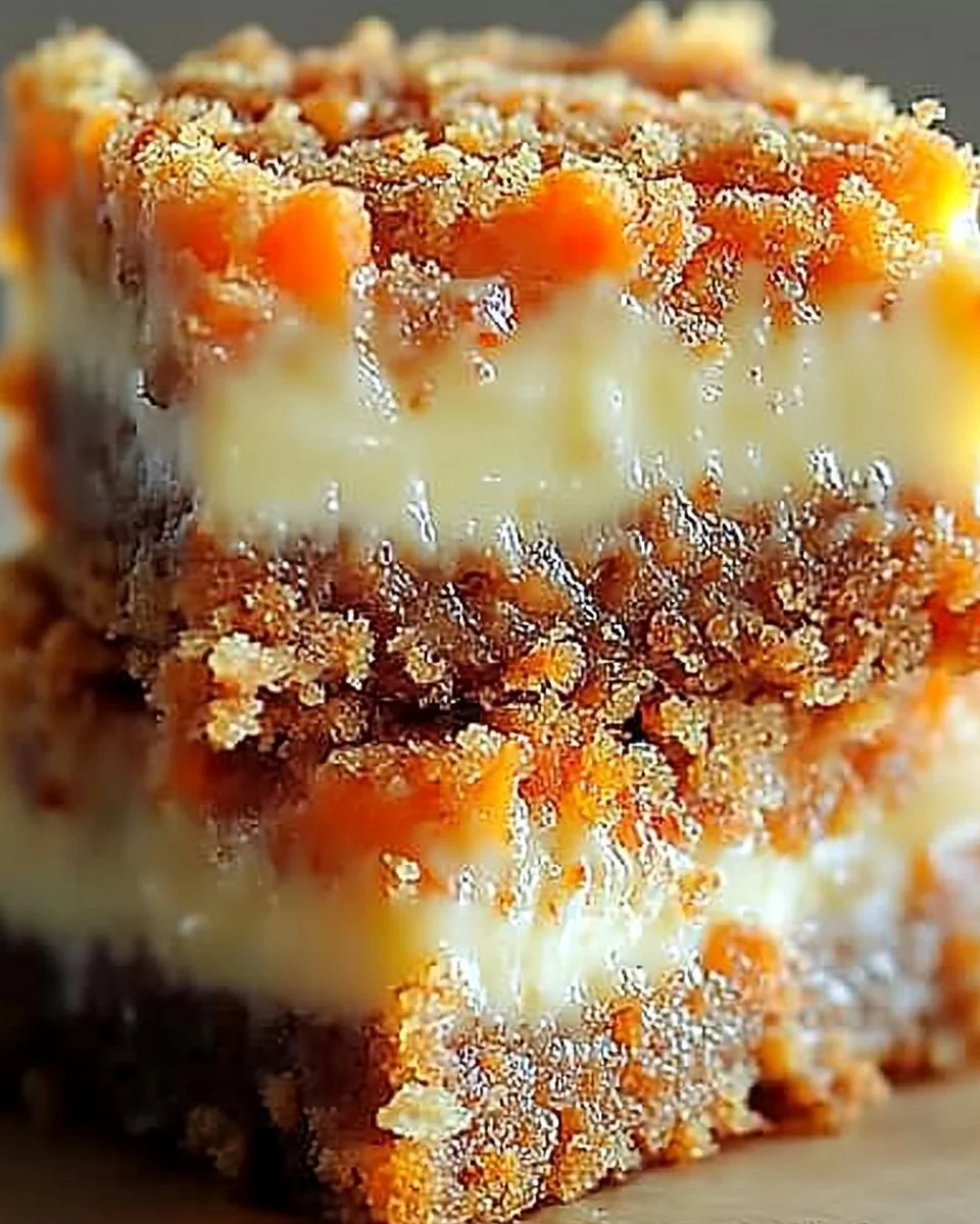 Irresistibly Indulgent Carrot Cake Cream Cheese Bars