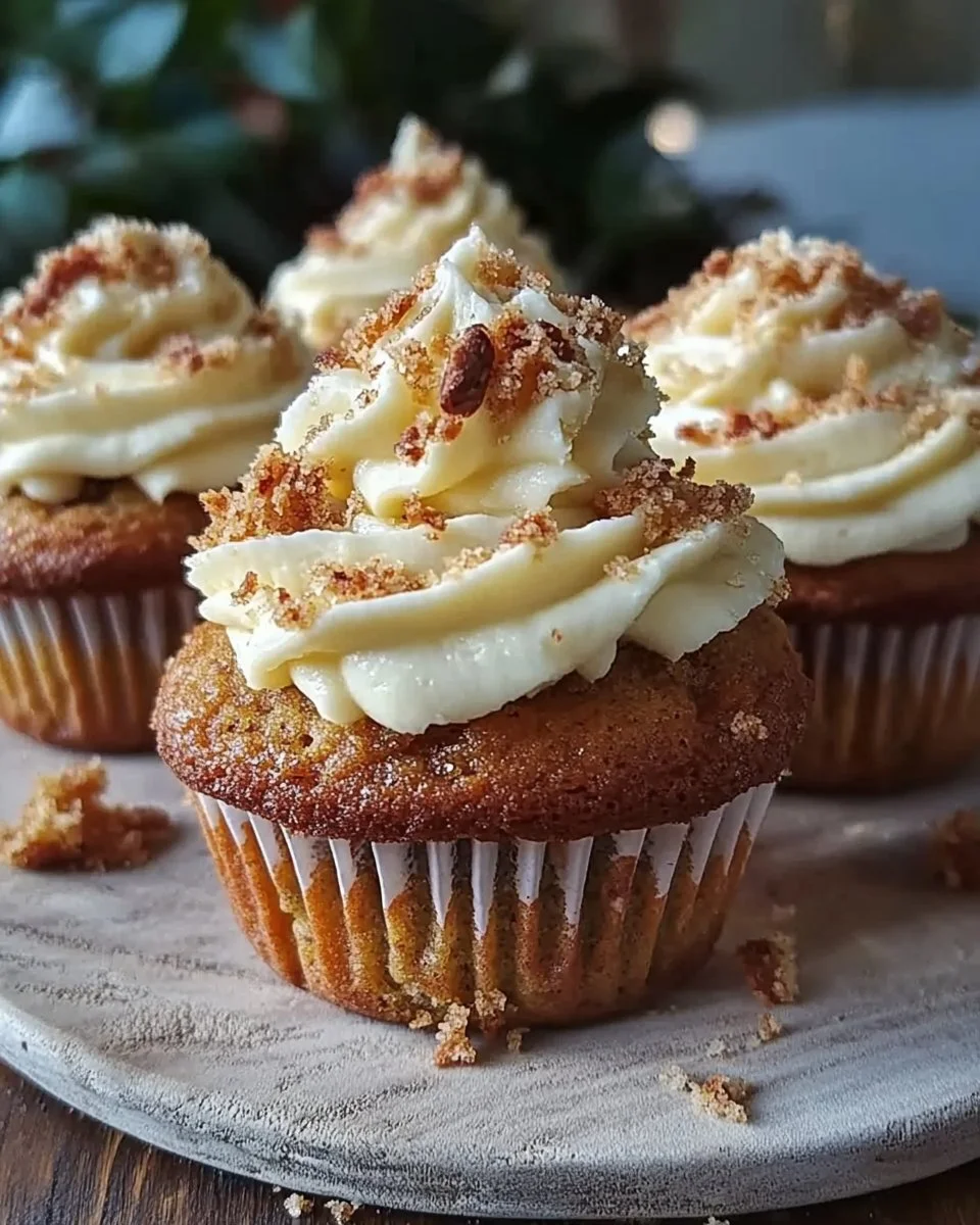 Moist Carrot Cake Cupcakes with Creamy Frosting