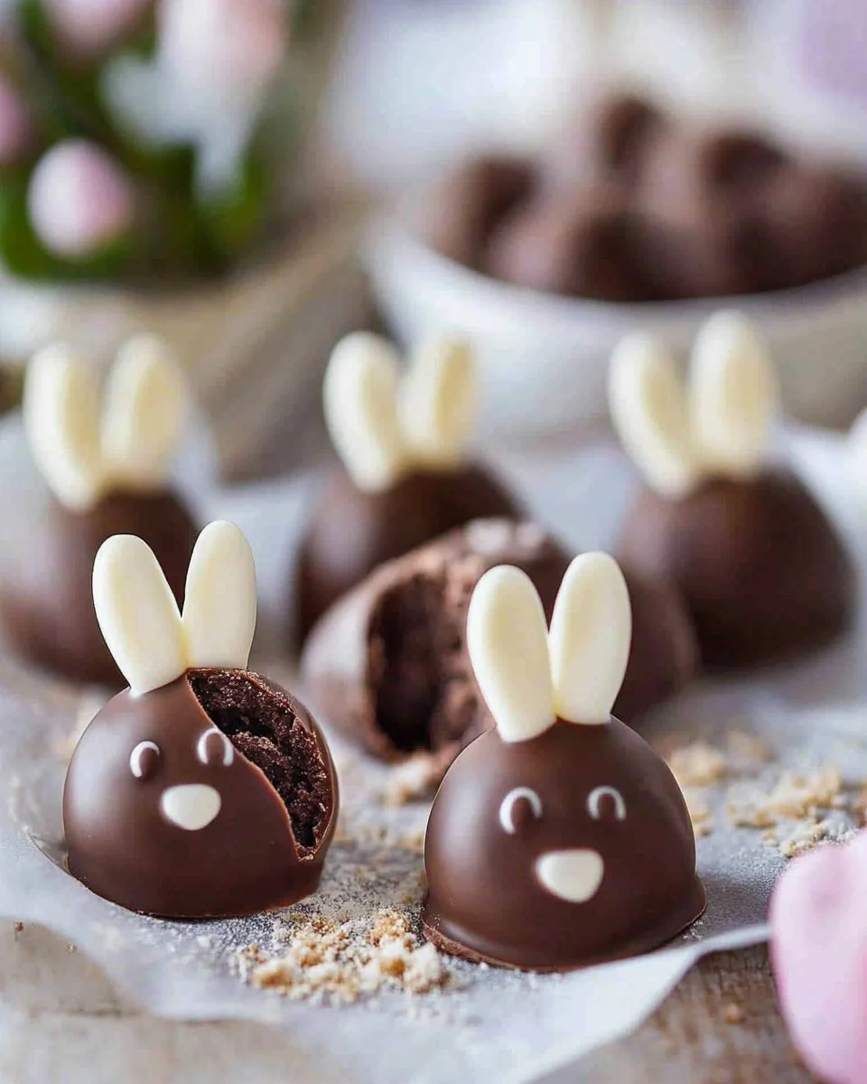 Bunny-Shaped Chocolate Truffles