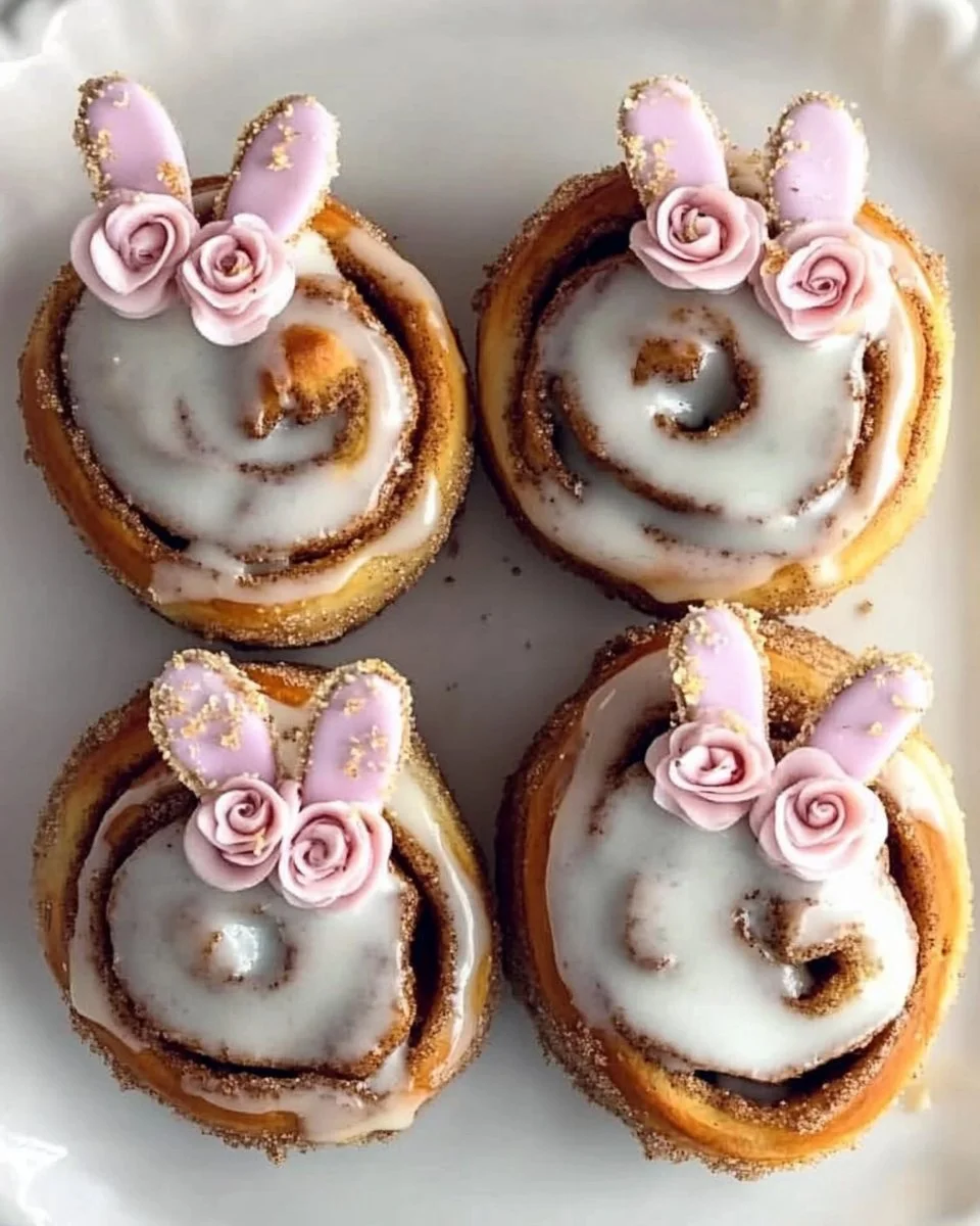 Easter Bunny Cinnamon Rolls