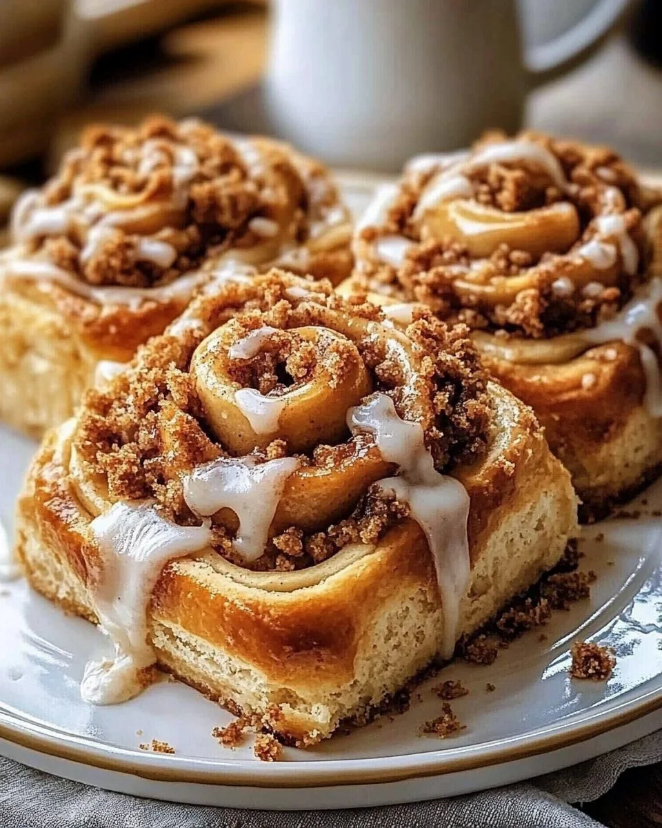 Cafe Corner Apple Crumble Cinnamon Rolls