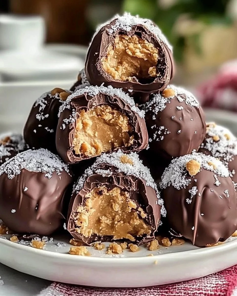 Chocolate Peanut Butter Snowballs