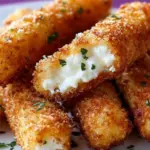 Plate of delicious homemade cottage cheese sticks for snacking