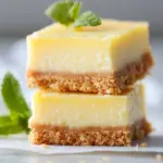 Delicious creamy lemon squares with a crumbly crust and lemon topping