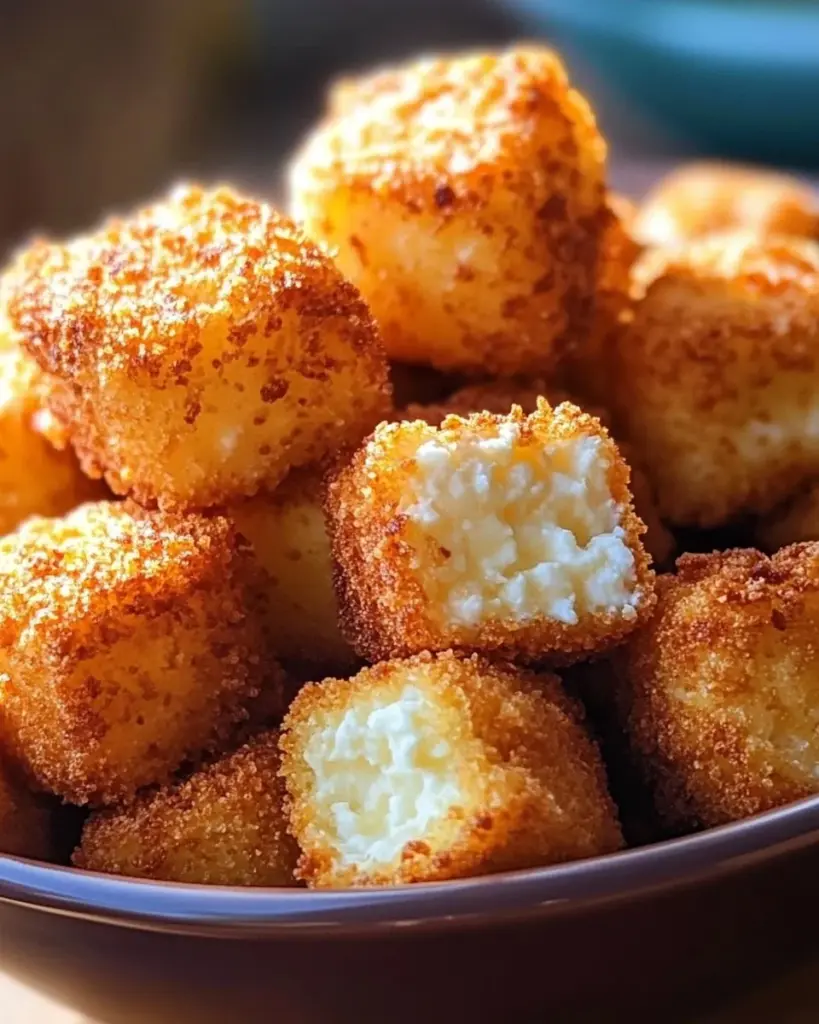 Delicious crispy cottage cheese treats on a plate, perfect for healthy snacking.