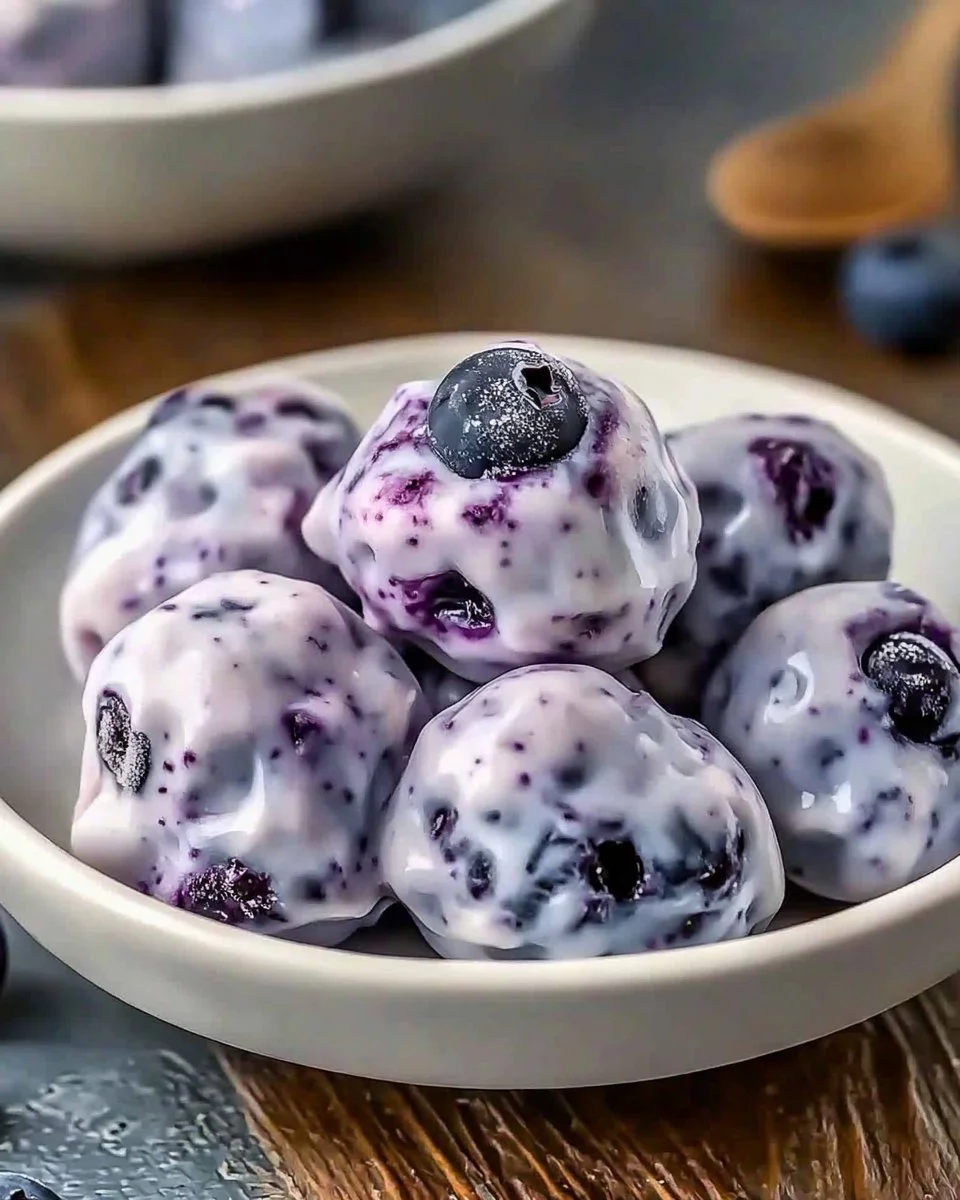 Frozen Blueberry Greek Yogurt Clusters