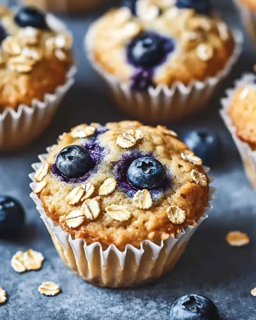 Delicious Greek Yogurt Blueberry Muffins baked to perfection