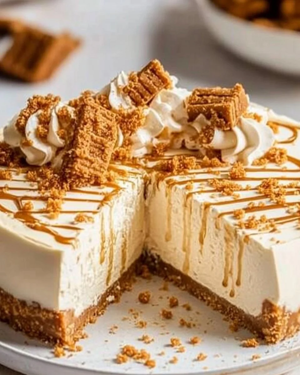 No-Bake Biscoff Cheesecake