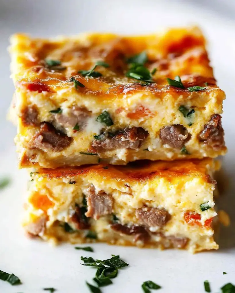 Delicious cottage cheese egg bake served in a cozy setting