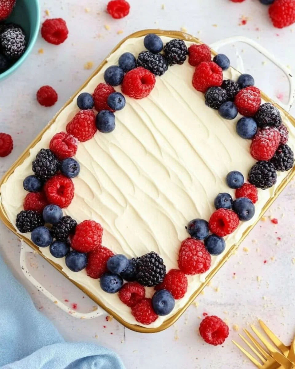 Berry Chantilly Sheet Cake