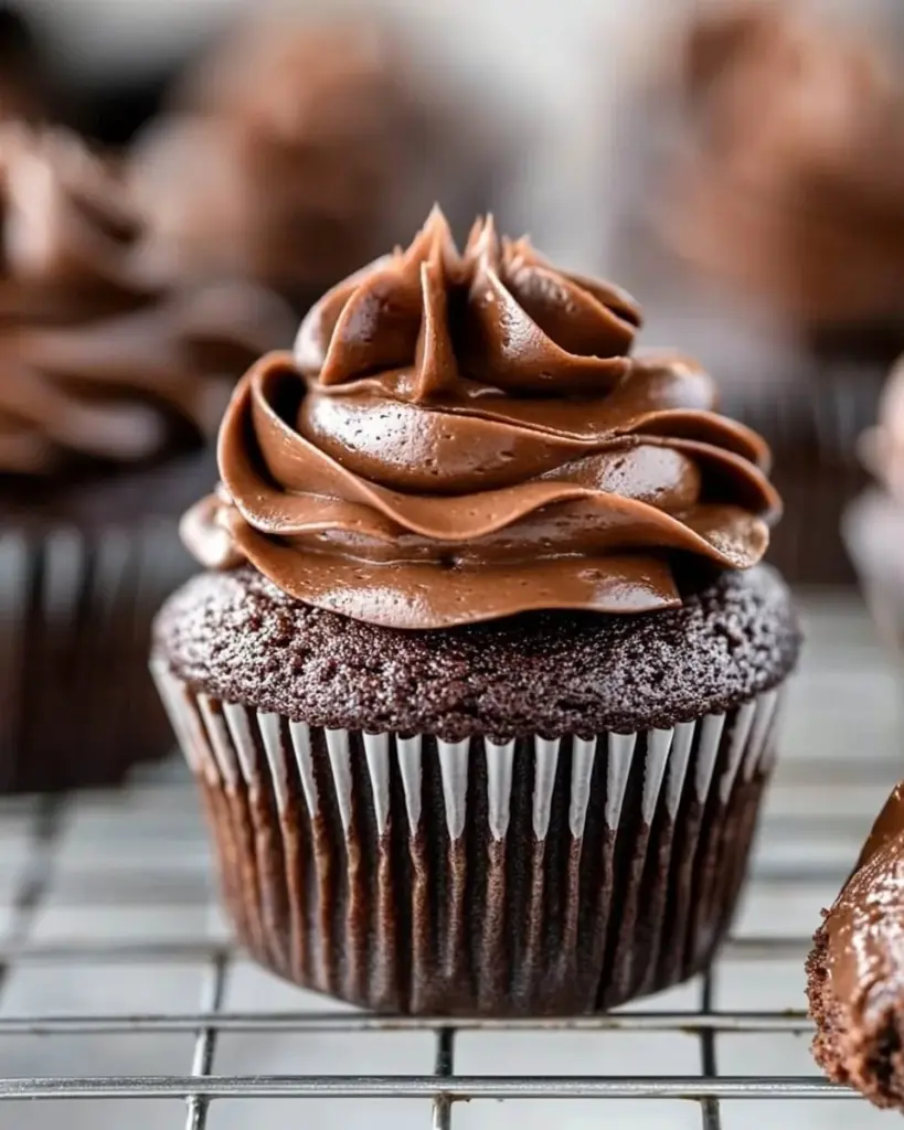 Delicious chocolate frosting on a beautifully frosted cake