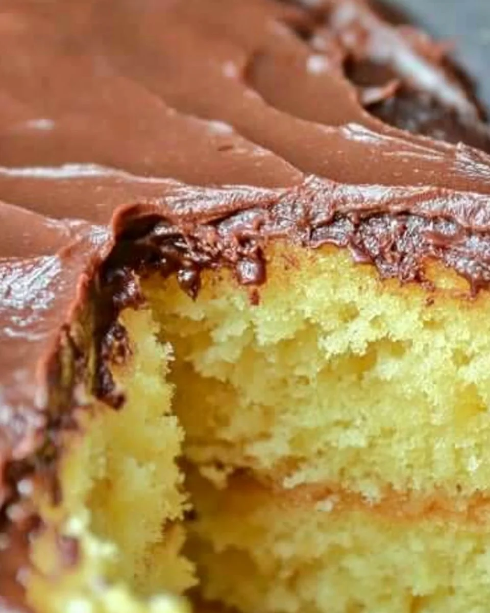 Grandma’s (From-Scratch) Chocolate-Frosted Yellow Cake